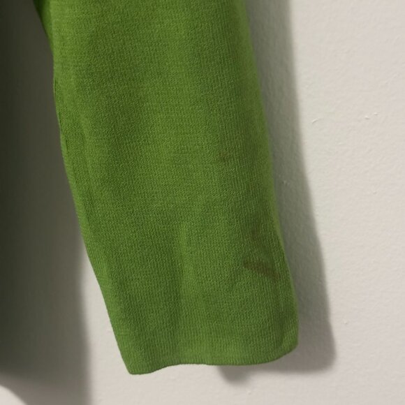 Women’s Pointelle Ring-Front Sweater Top green Size M - Picture 5 of 5